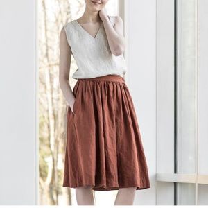 NPL Rust Midi Skirt
